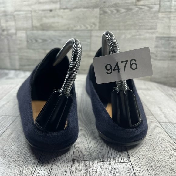 The Row mules Women 40/9.5M Blue Wool Fabric pointed Toe Comfort slippers Flats - Picture 9 of 16